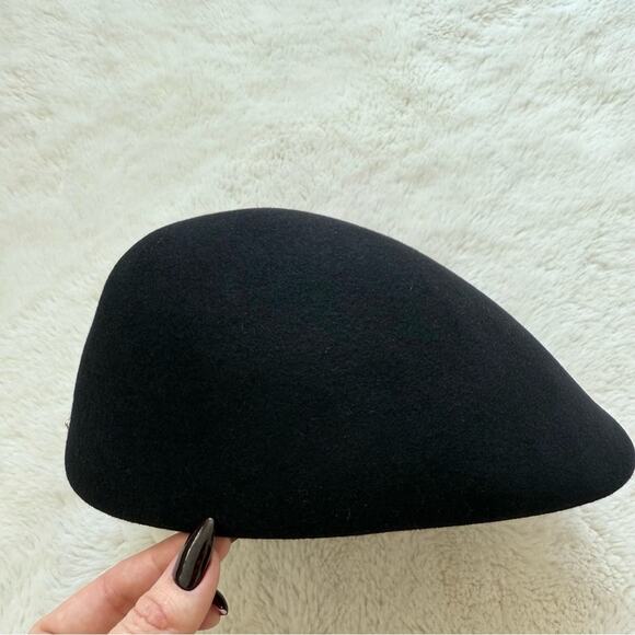 CELINE unisex black hat 100% poil animal material Authentic - Picture 1 of 10